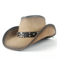 Chapeau Cowboy Cuir Véritable h3b8c9debe0c14d98a387e4fa87b43663h vue de face
