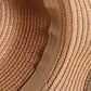 Vue rapprochée du bord du chapeau, texture aérée
