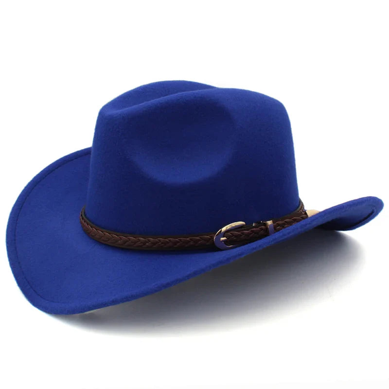 Gros plan sur la texture du chapeau cowboy