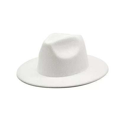 Chapeau Fedora en coton, avec une bande décorative visible