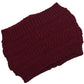 Détail de la texture du bandeau en tricot marron