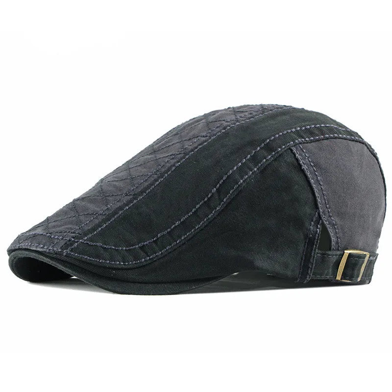 Béret en coton avec une silhouette décontractée et chic