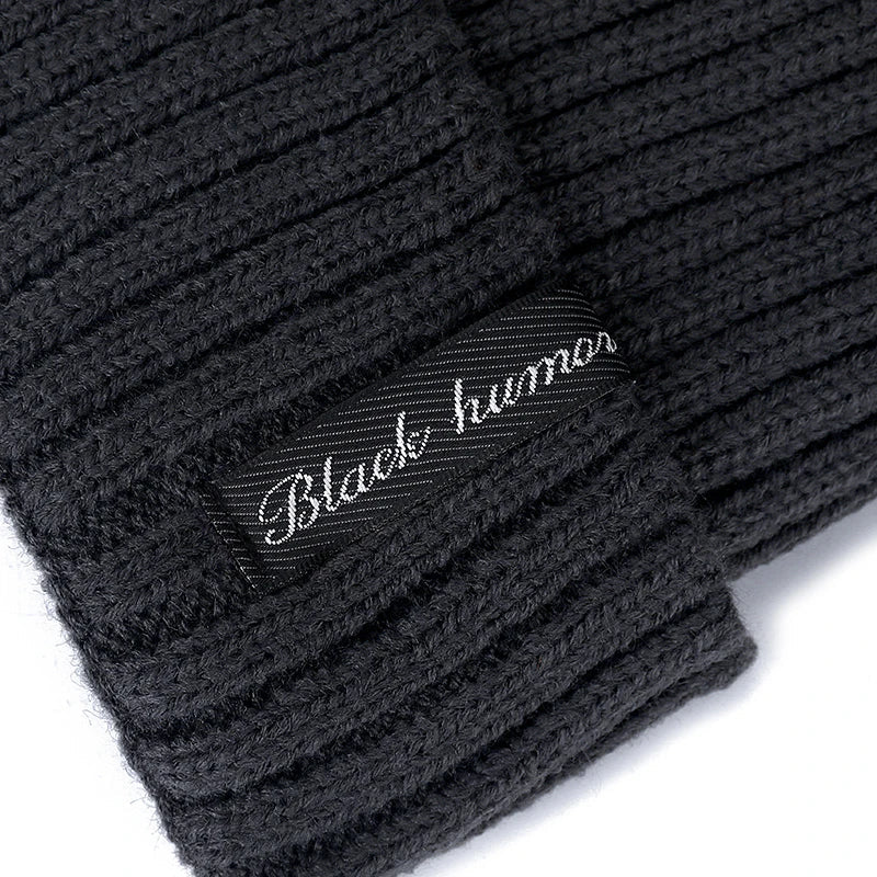 Détail du tricot doux et respirant du bonnet