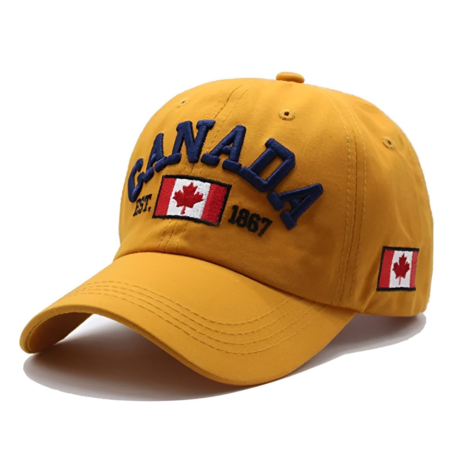 Détail des coutures renforcées sur la visière de la casquette