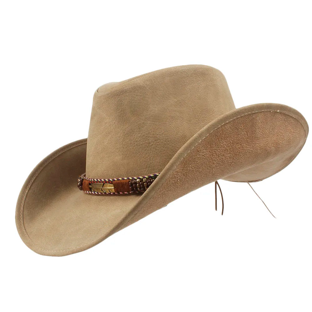 Chapeau Cowboy Cuir Véritable h7a1138ecf47a4102a258c33367c2c1ebf vue d'ensemble
