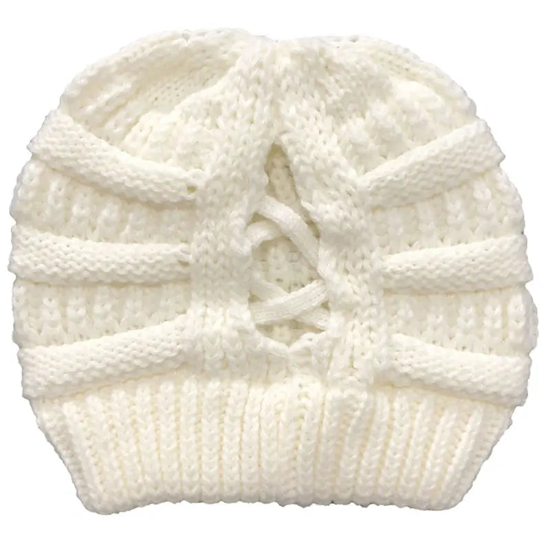 Bonnet en maille torsadée pour temps froid