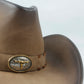 Chapeau cowboy en cuir avec cordon décoratif