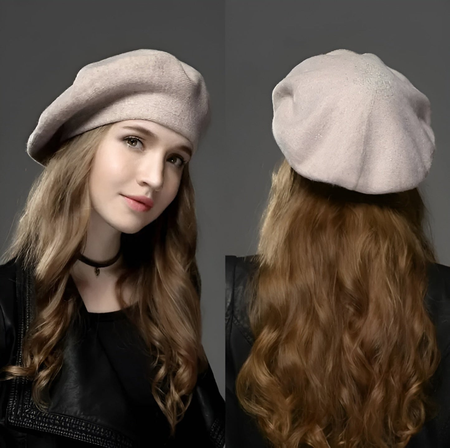 Gros plan sur la texture douce du béret en coton