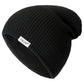 Vue de profil d'un bonnet vert foncé en maille