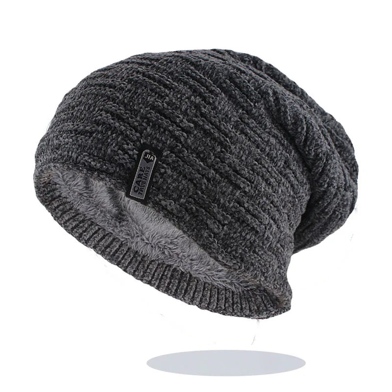 Texture du tricot doux du bonnet en gros plan