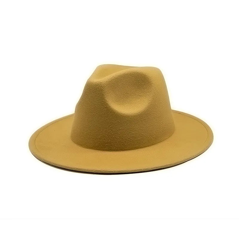 Chapeau Fedora en coton, avec une ombre projetée sur le côté