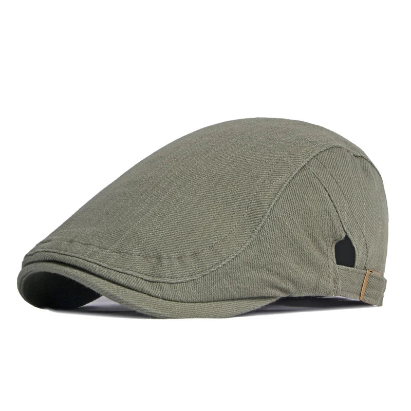 Béret marron clair avec bordure contrastante