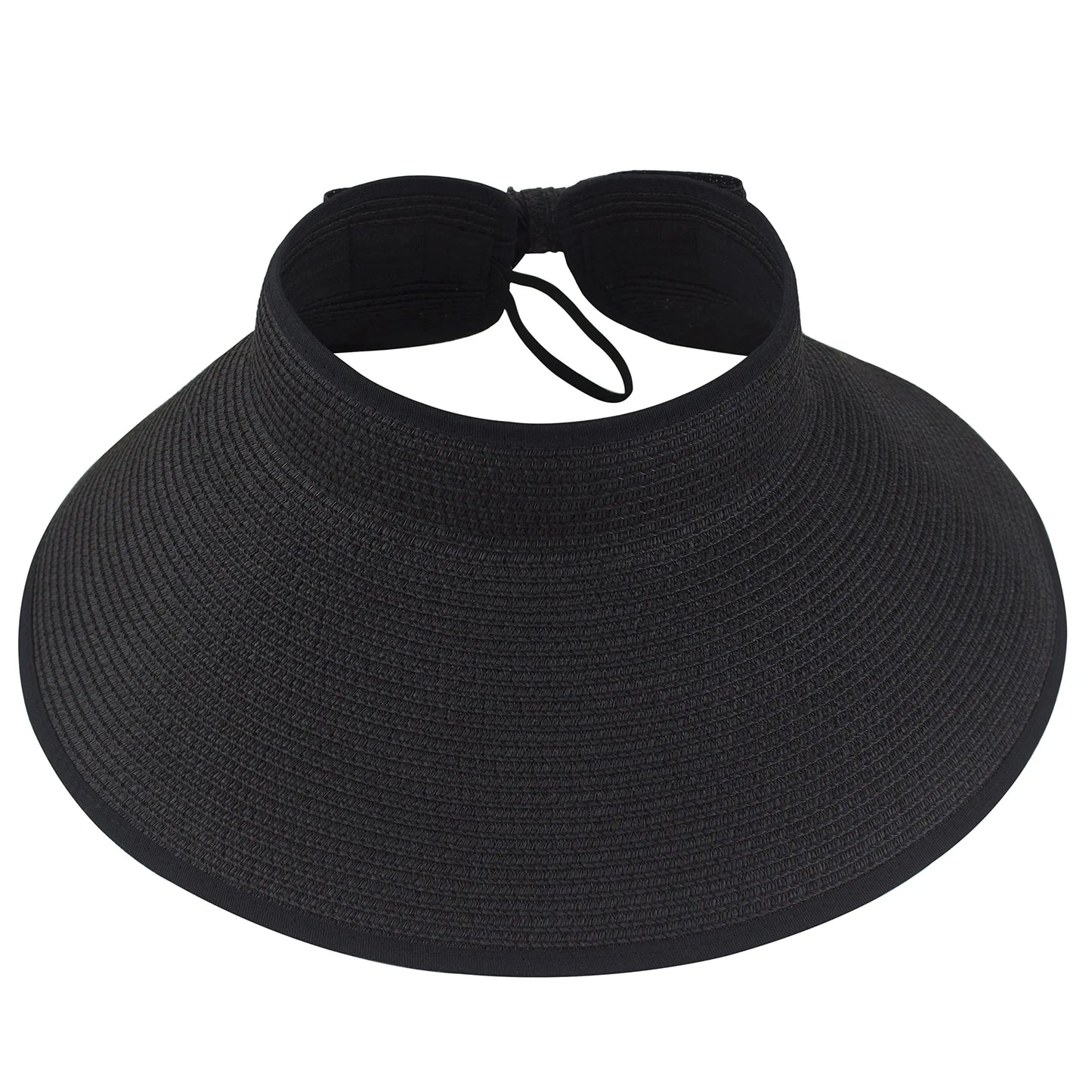 Vue de côté d'un chapeau de paille avec large bord