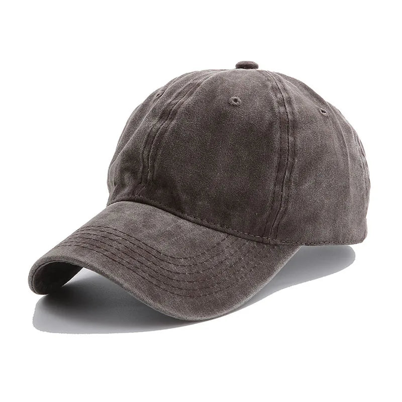 Casquette en denim avec coutures renforcées sur la visière
