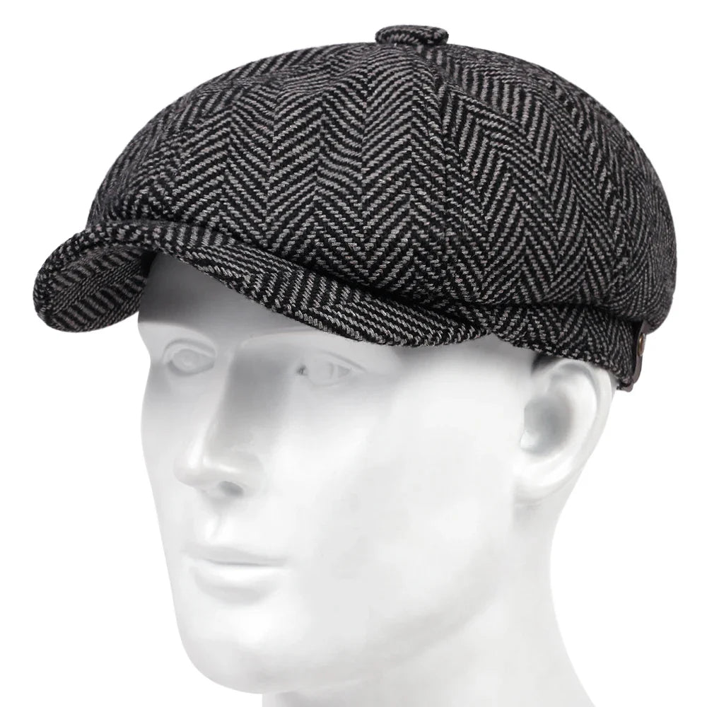 Casquette Gavroche en tissu épais, parfaite pour l'hiver