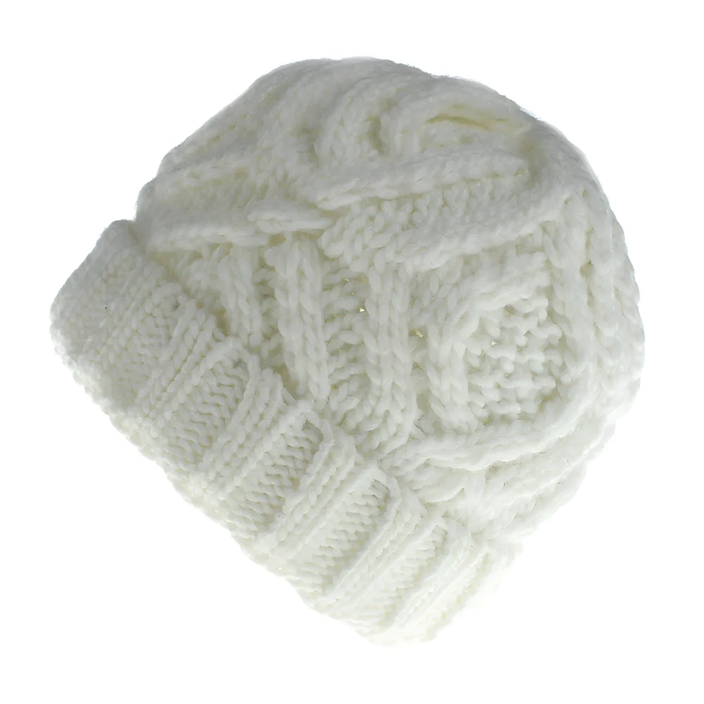 Bonnet en tricot beige avec ombres douces