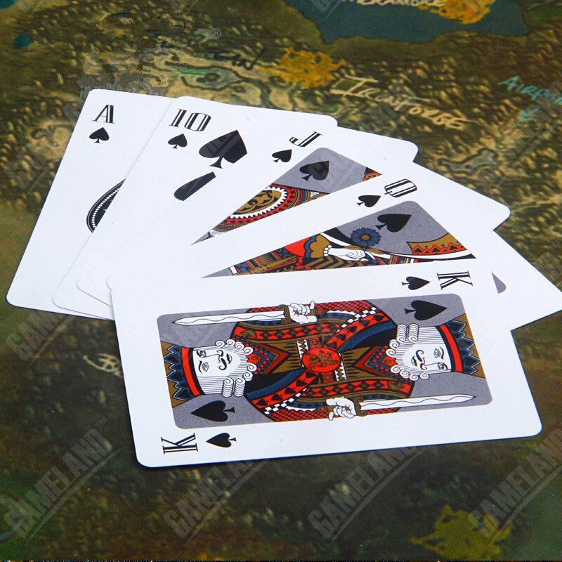 Gros plan sur texture plastifiée des cartes de poker