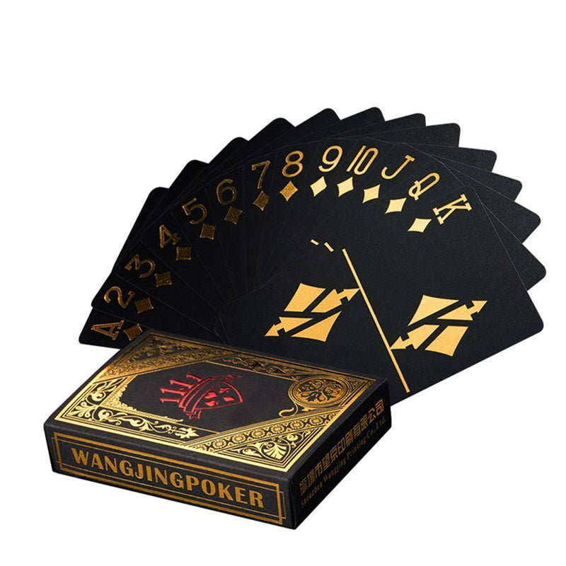 Vue rapprochée de cartes indéchirables, détails dorés