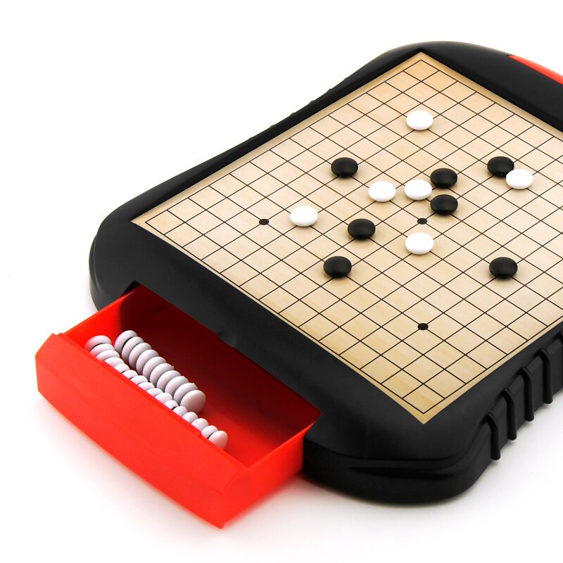 Plateau de jeu de Go aimanté avec pierres noires et blanches