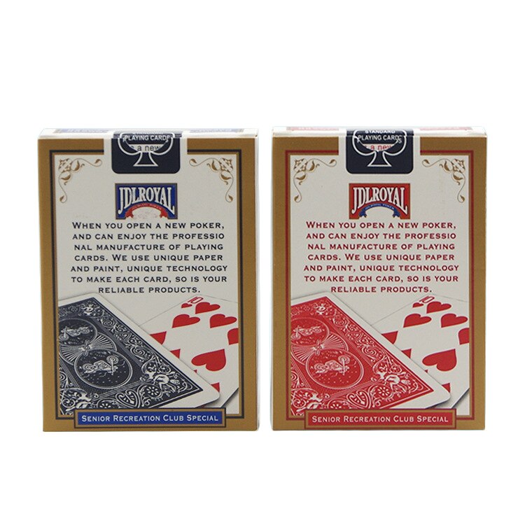 Cartes de bridge plastifiées, design bleu distinctif
