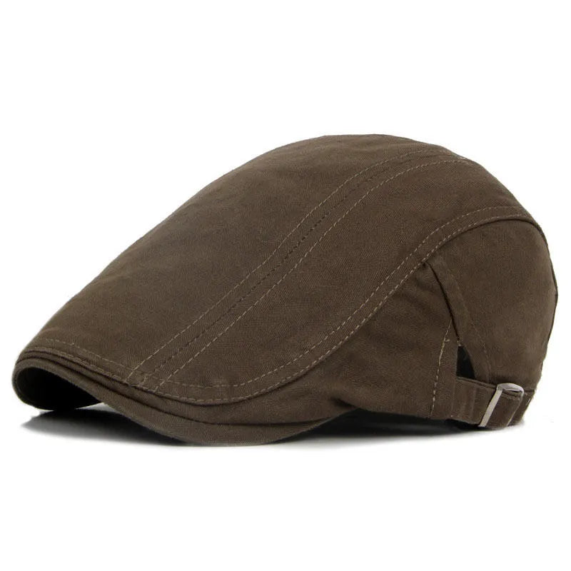 Béret ajustable vu de dessus, couleur unie
