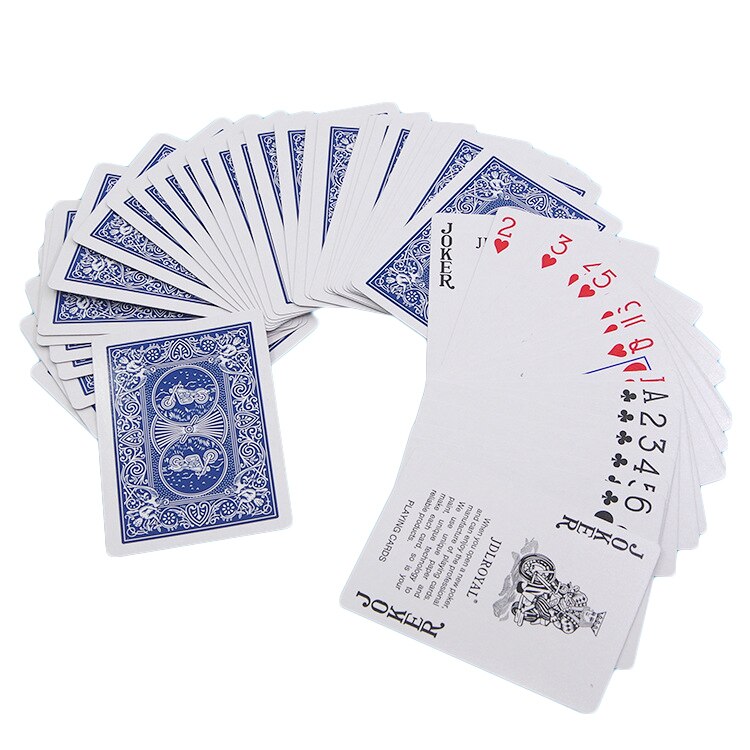 Jeu de cartes plastifié rouge avec motif exclusif
