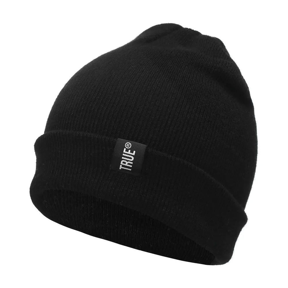 Détail du bord côtelé du bonnet en tricot