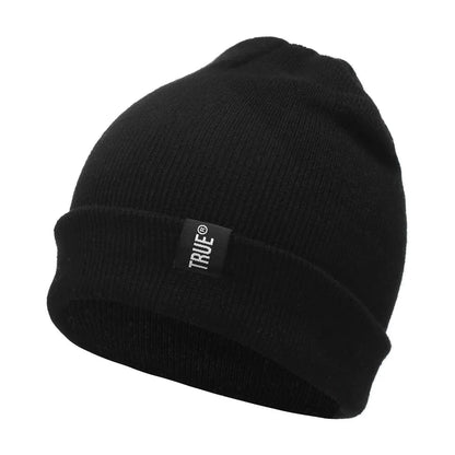 Détail du bord côtelé du bonnet en tricot