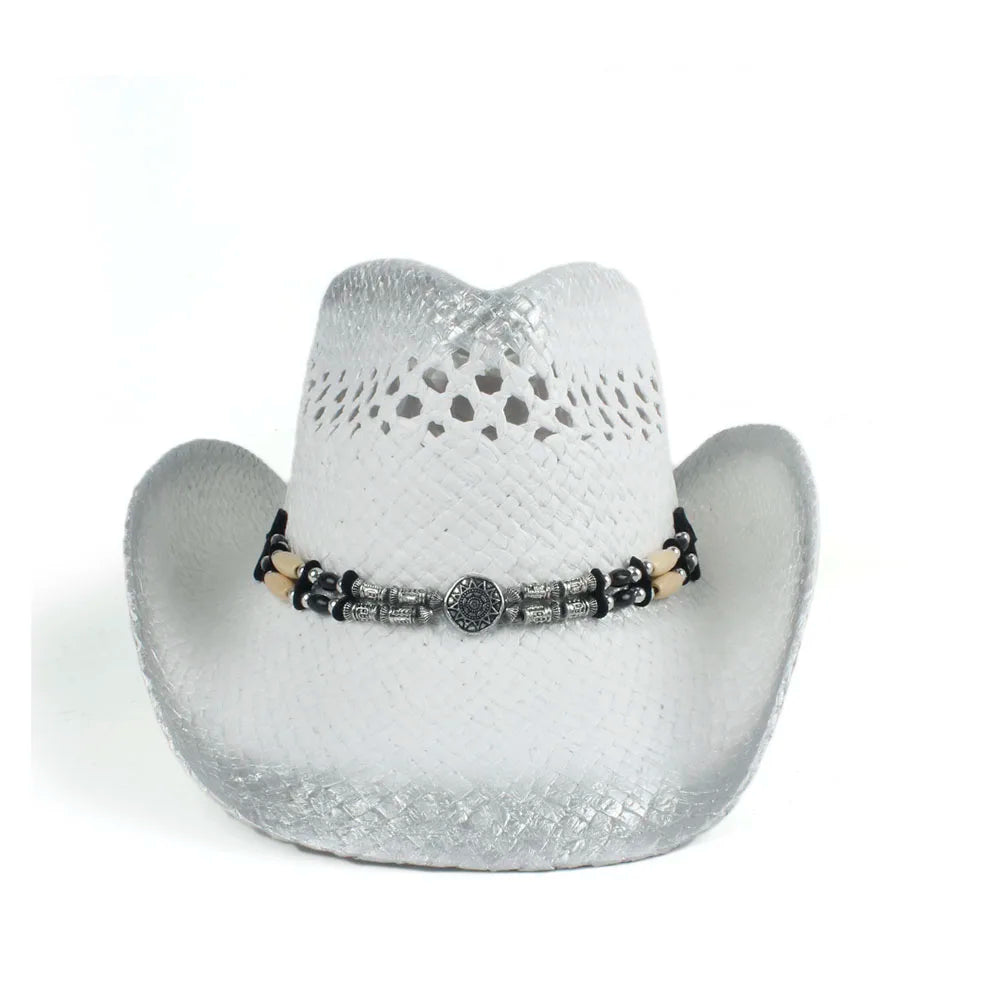 Intérieur d'un chapeau cowboy montrant la doublure
