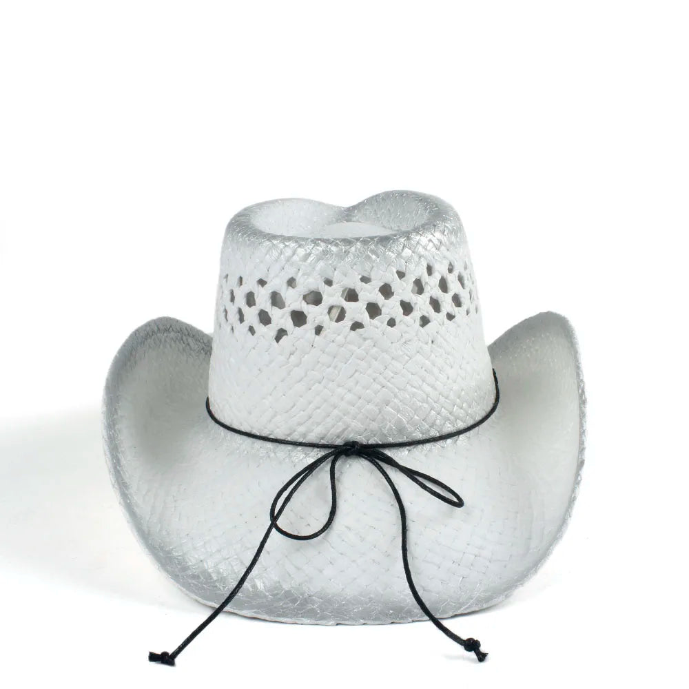 Vue rapprochée du bord d'un chapeau cowboy