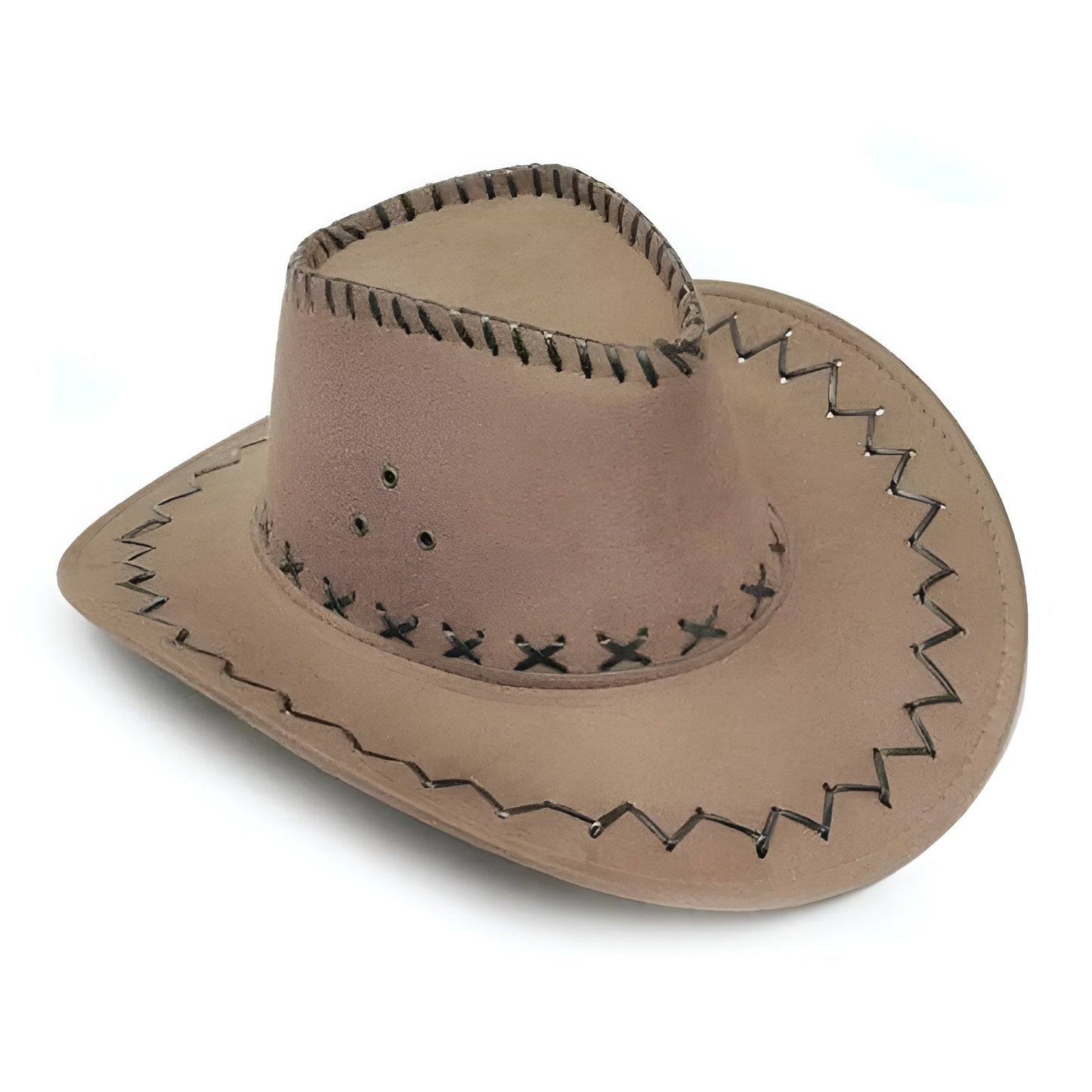 Chapeau cowboy avec cordon ajustable et bordure large