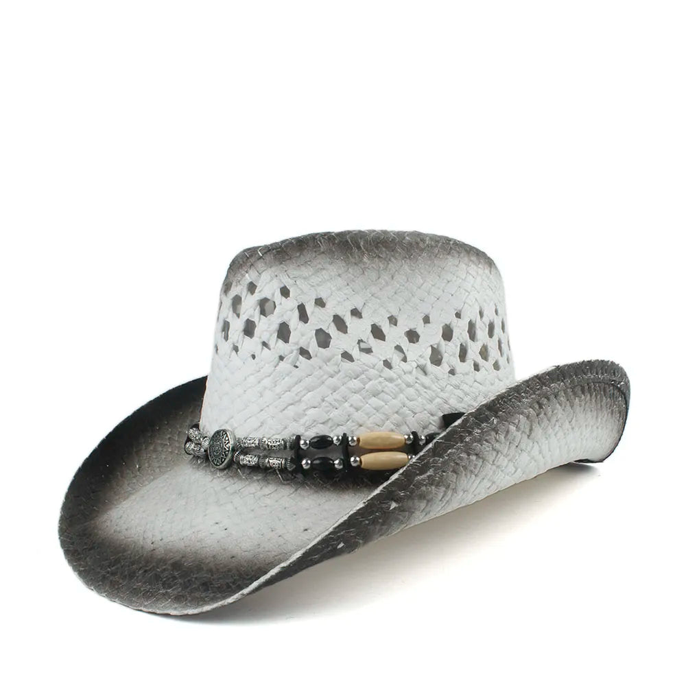 Détail du cordon tressé sur un chapeau cowboy