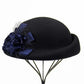 Béret en tissu doux avec broderie florale élégante