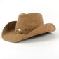 Chapeau Cowboy Cuir Véritable haa2c1e17500c48de843f3d0008eb4cf9t vue latérale