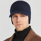 Bonnet casquette tricoté avec rabats pour oreilles