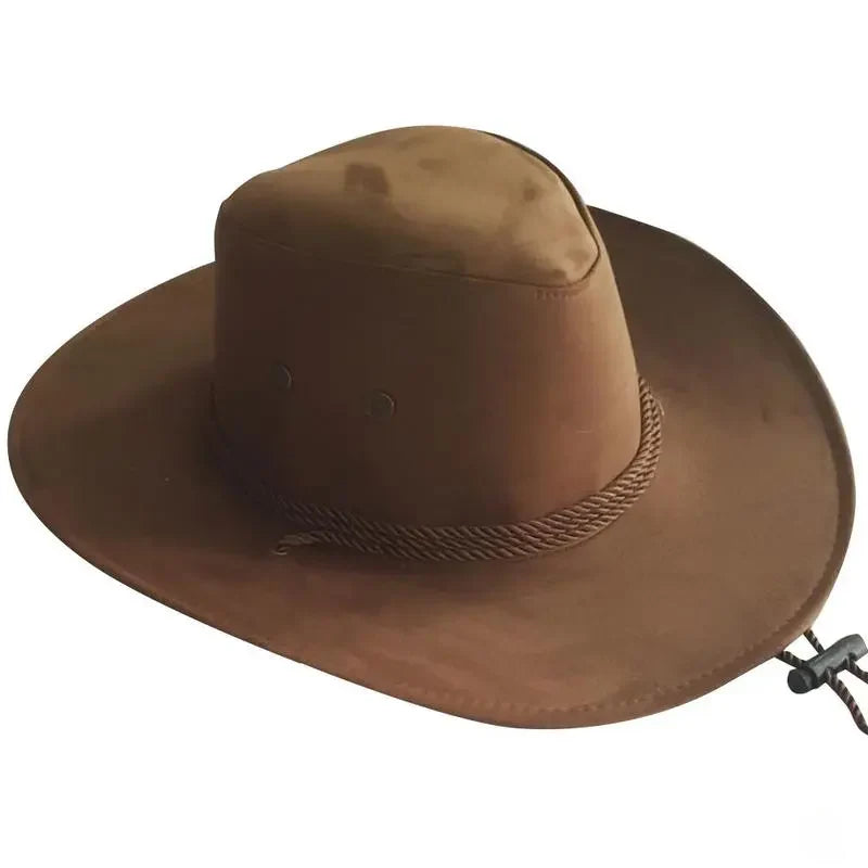 Vue arrière d'un chapeau cowboy montrant la bordure