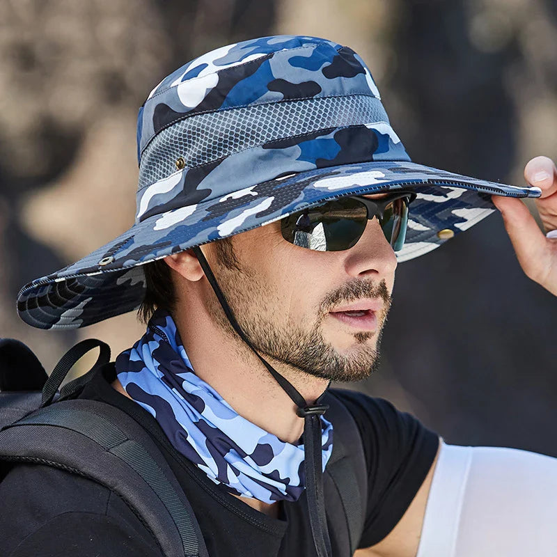 Vue de côté du bob ajustable pour protection solaire