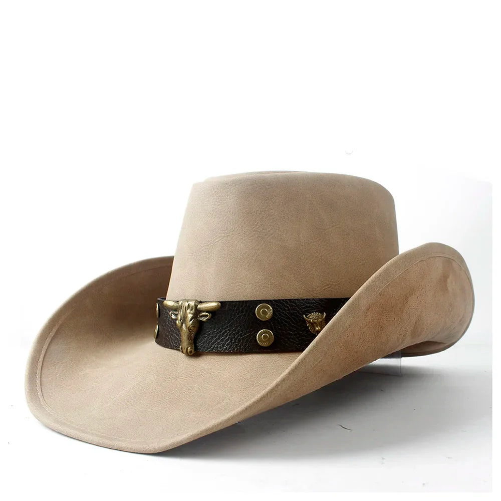 Chapeau Cowboy Cuir Véritable hd20702216ee64c36a97a89ad911036b7n vue de détail