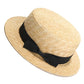 Chapeau de paille élégant, détail du tissage fin
