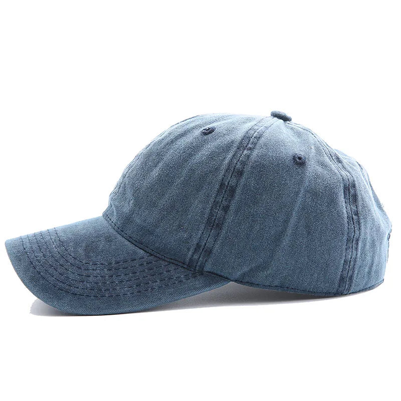 Casquette en denim avec fermeture ajustable à l'arrière