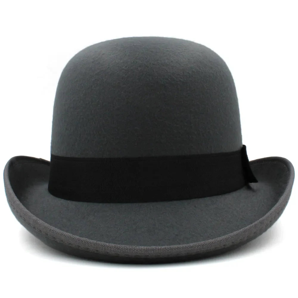 Chapeau melon en gros plan, texture visible