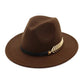 Chapeau Fedora bleu marine avec détails cousus