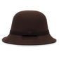 Vue arrière d'un chapeau cloche avec nœud décoratif
