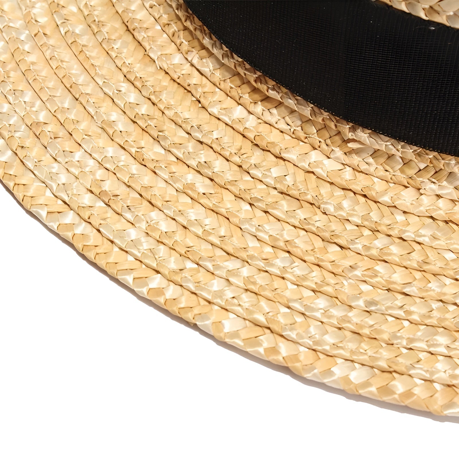 Chapeau de paille avec large bord, protection solaire