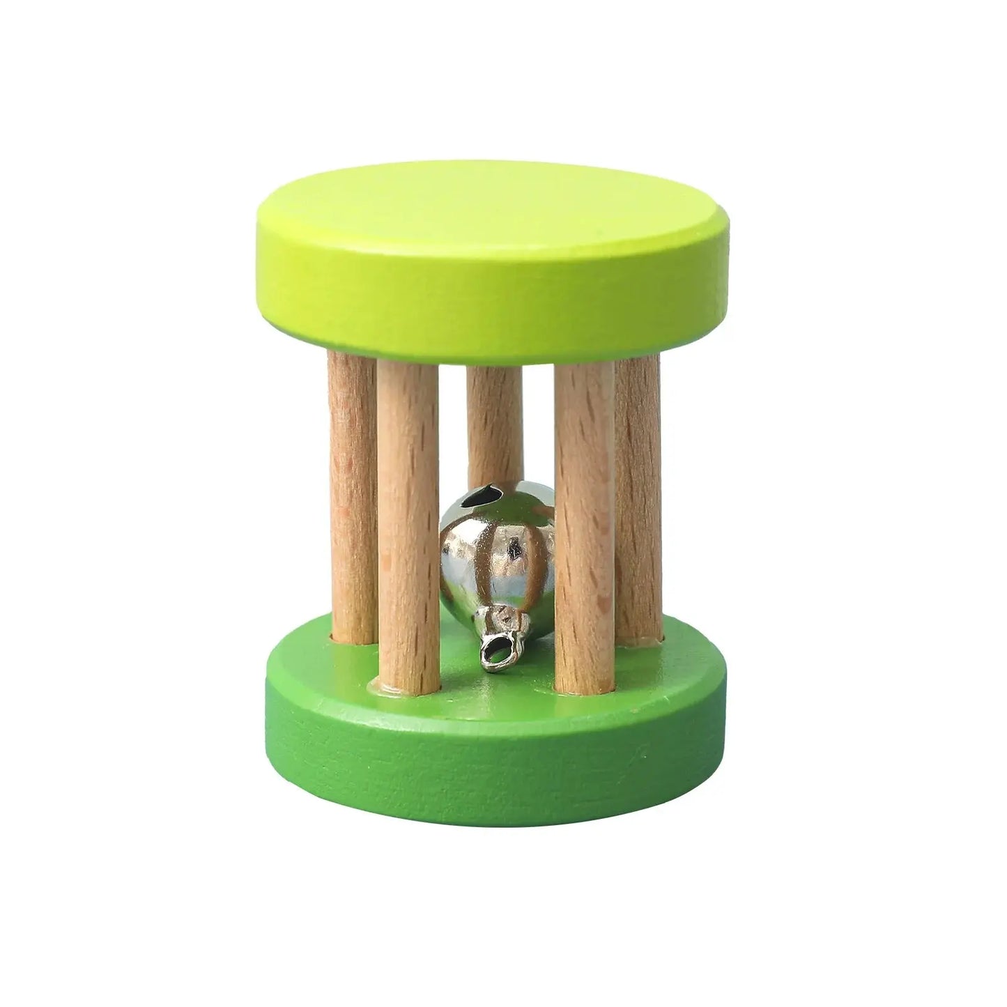 Hochet en bois, cloche suspendue, design ergonomique