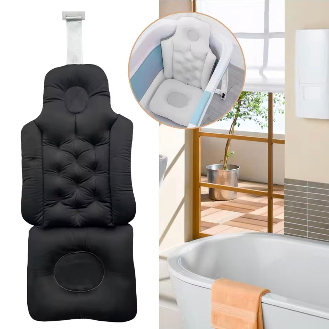 Vue rapprochée du coussin d'assise, soulignant le confort