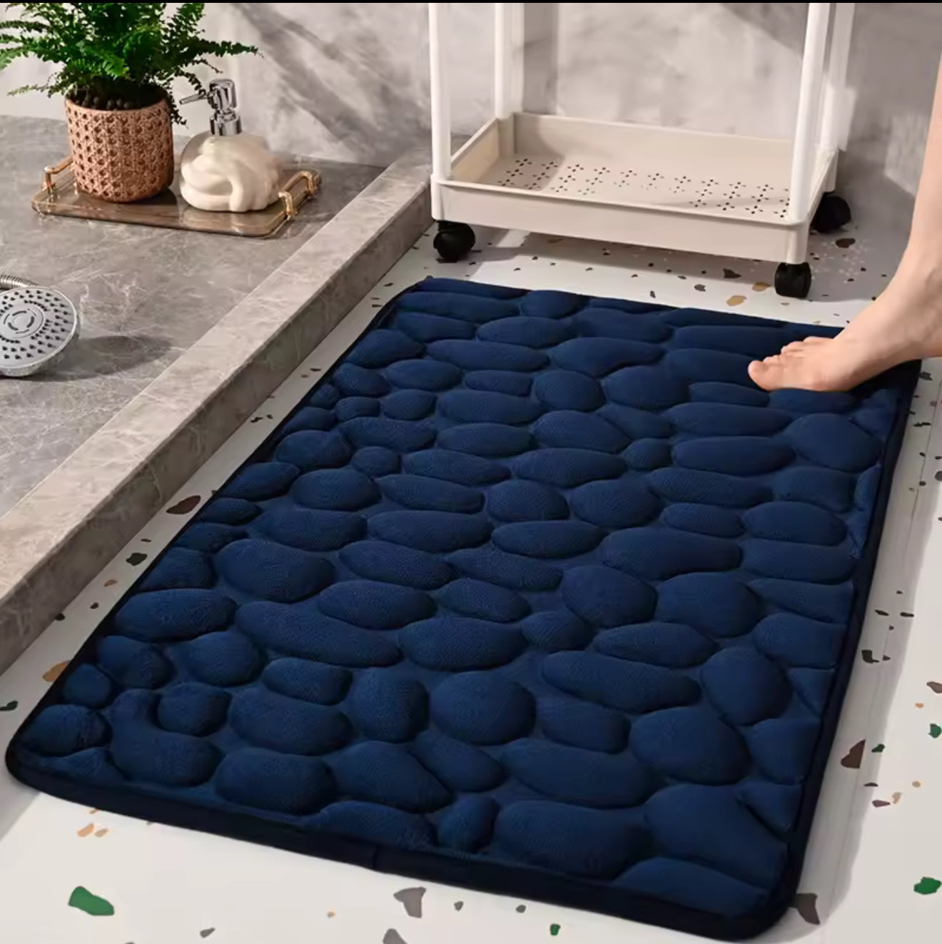 Tapis de bain antidérapant sur sol humide