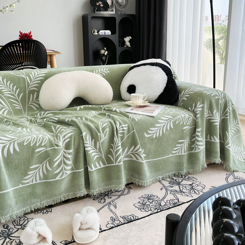 Motifs bohèmes sur un jeté en coton lavable en machine