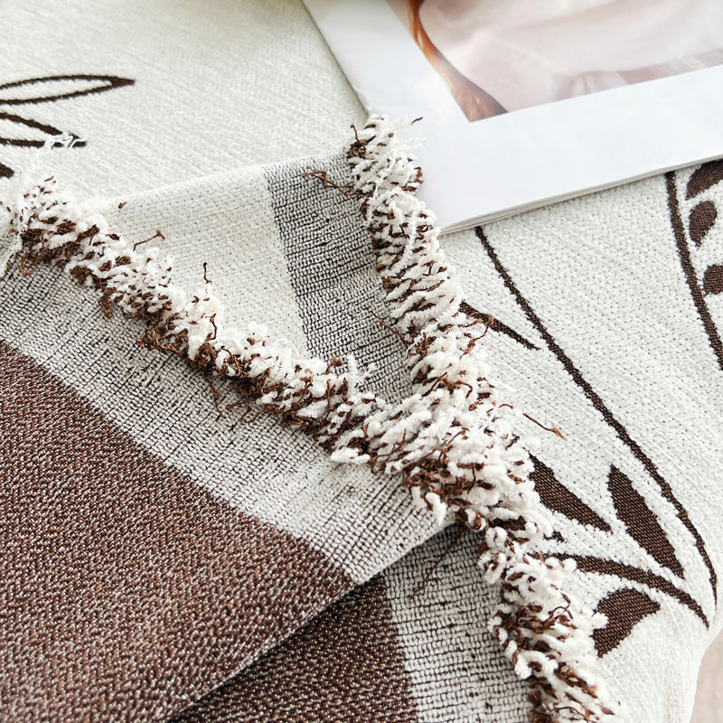Motifs bohèmes élégants sur un fond marron