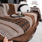 Motifs tissés du jeté, mettant en valeur le design artisanal